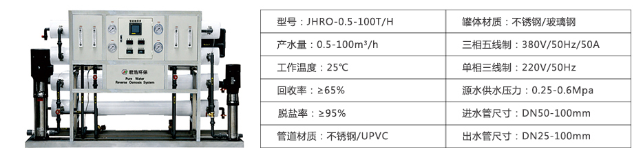水凈化設(shè)備參數(shù)表