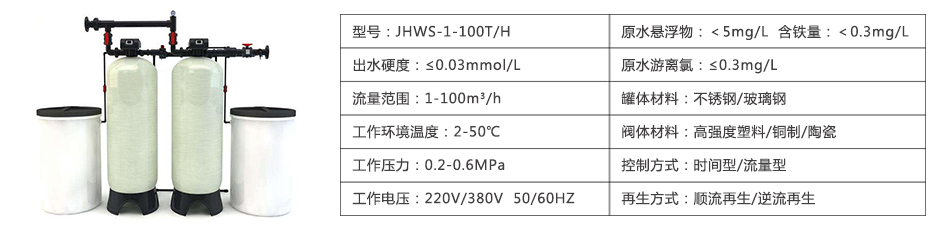 循環水軟水設備參數表